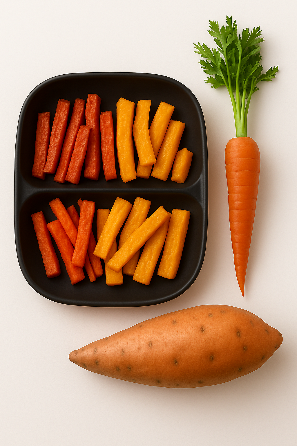 Carrot and Sweet Potato Sticks