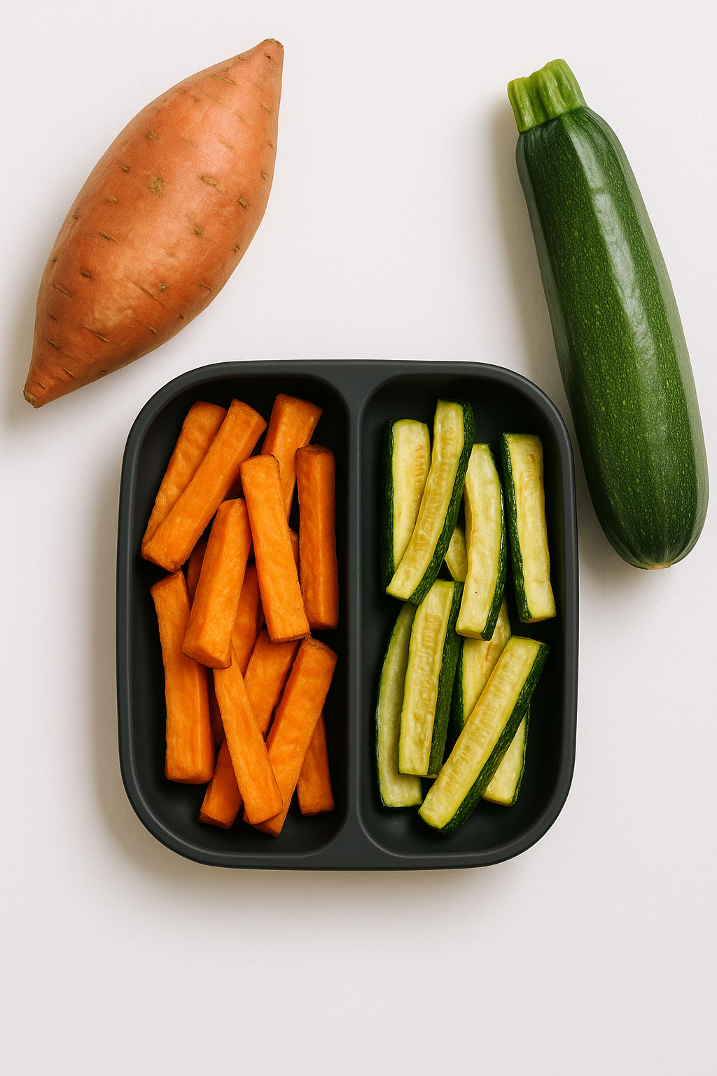 Sweet Potato and Zucchini Sticks 