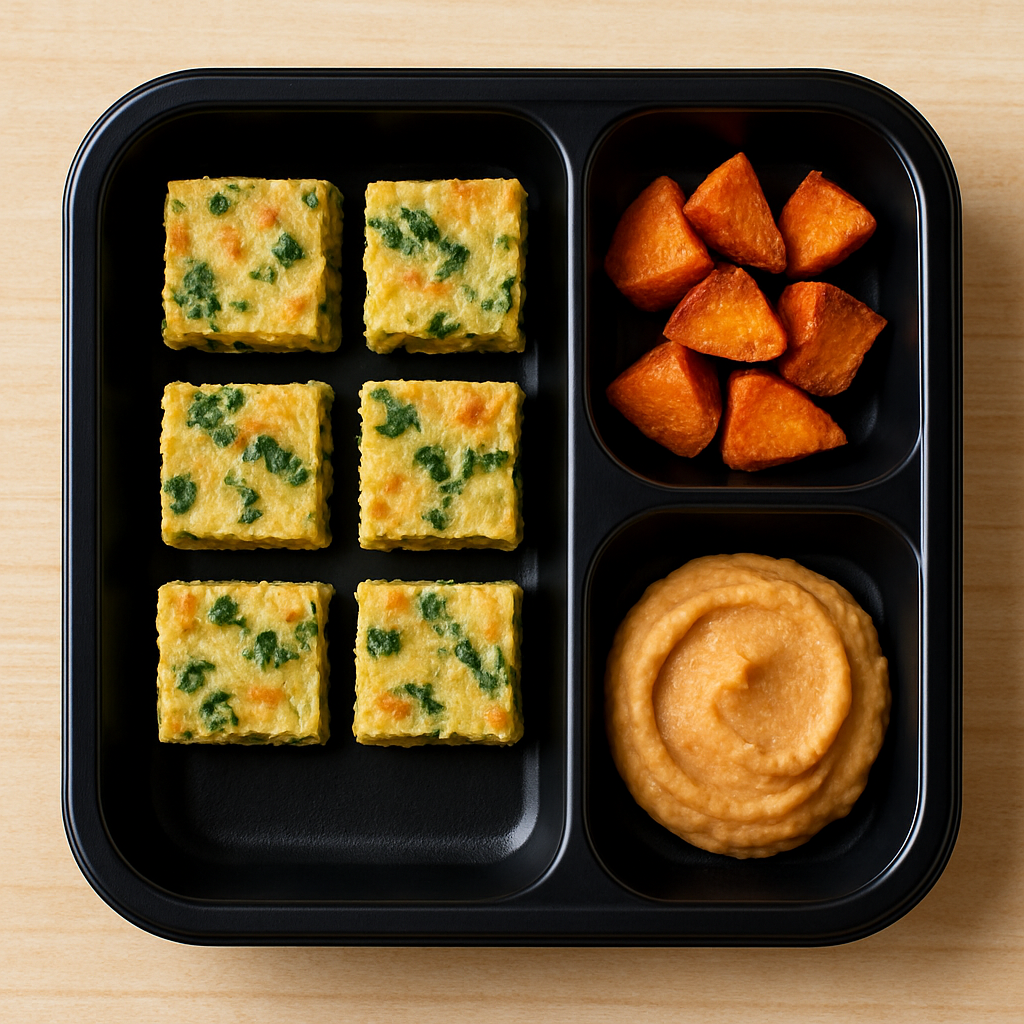 Mini Veggie Omelette Squares Plate