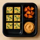 Mini Veggie Omelette Squares Plate