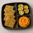 Soft Veggie-Stuffed Flatbread Plate
