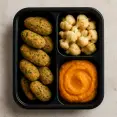 Soft Chickpea Nuggets Plate
