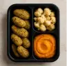 Soft Chicken Veggie Patties Plate