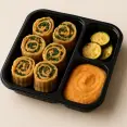 Mini Veggie Lasagna Roll-Ups Plate